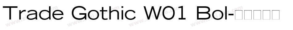 Trade Gothic W01 Bol字体转换